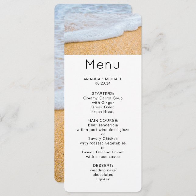 Convite Sandy Beach com Foto de Surf Foto Foto Foto Foto d (Frente/Verso)