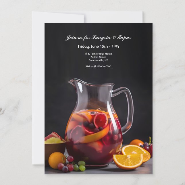 Convite Sangria Pitcher (Frente)