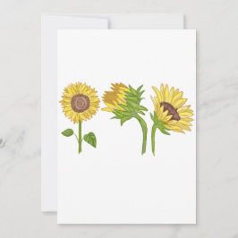 Convite Sangue de girassol pintado à mão