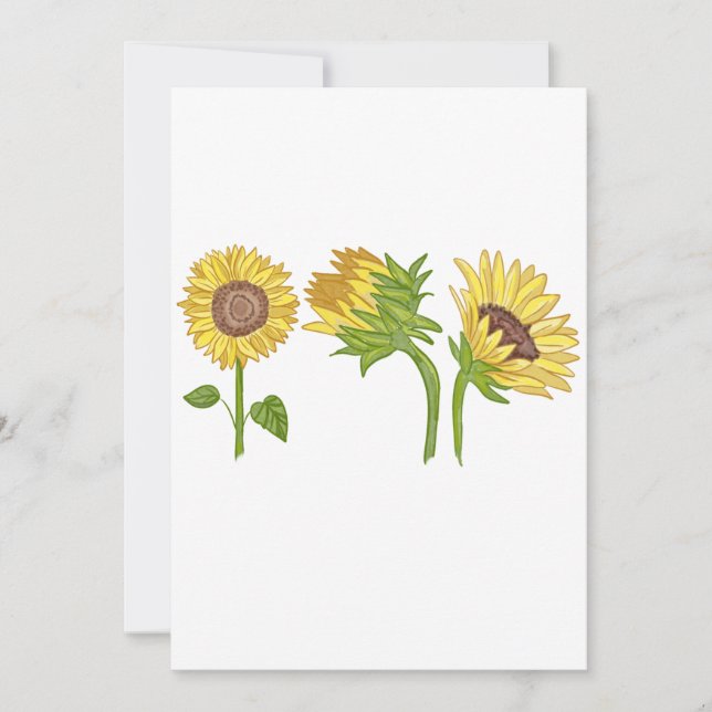 Convite Sangue de girassol pintado à mão (Frente)