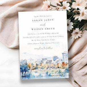 Convite Sanja Mínima, Casamento de Aquarela da Califórnia