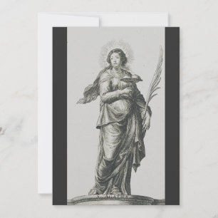 Convite Santa Ágata da Graça Vulcânica Siciliana Arte