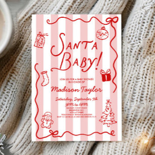 Convite Santa Baby! Natal Caprichoso Chás de Bebê