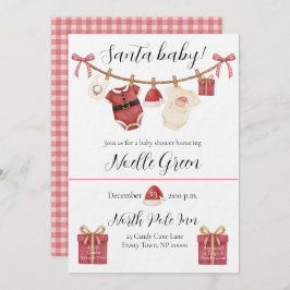 Convite Santa Baby Shower Invitation
