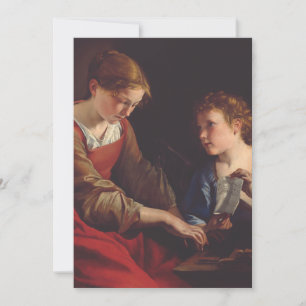 Convite Santa Cecília e um Anjo de Orazio Gentileschi