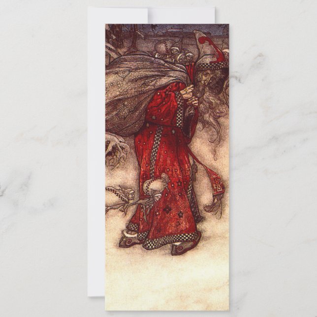 Convite Santa Claus Arthur Rackham (Frente)