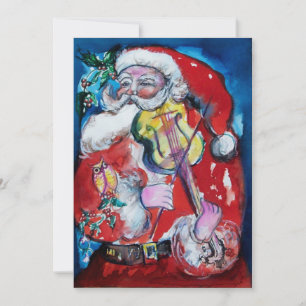 CONVITE SANTA CLAUS COM VIOLINA, PARTIDO DE NATAL