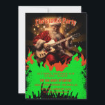 Convite Santa Claus Guitar<br><div class="desc">rockstar rock santa claus,  concerto de estrela música pop,  feliz divertida,  nova festa feliz,  festiva vermelha,  festas de inverno,  festa de natal,  festa de natal do natal,  santa claus</div>