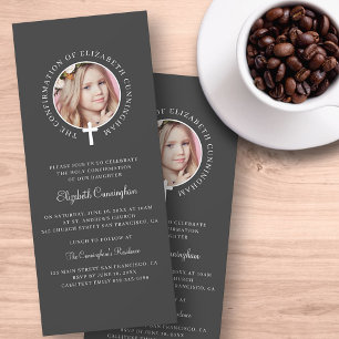 Convite Santa confirmação  Foto personalizada e cruz sim