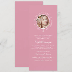 Convite Santa Confirmação   Foto personalizada e cruz simp