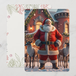 Convite Santa e Rena Realeza – Elegante Vintage