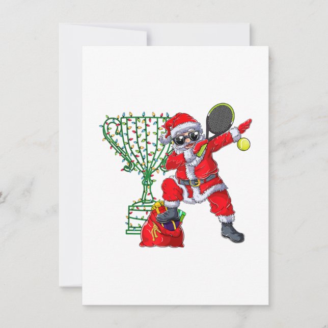 Convite santa fazendo dab tênis natal presente homens (Frente)