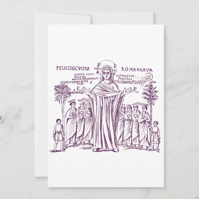 Convite Santa Felicidade de Roma e sete filhos (Frente)