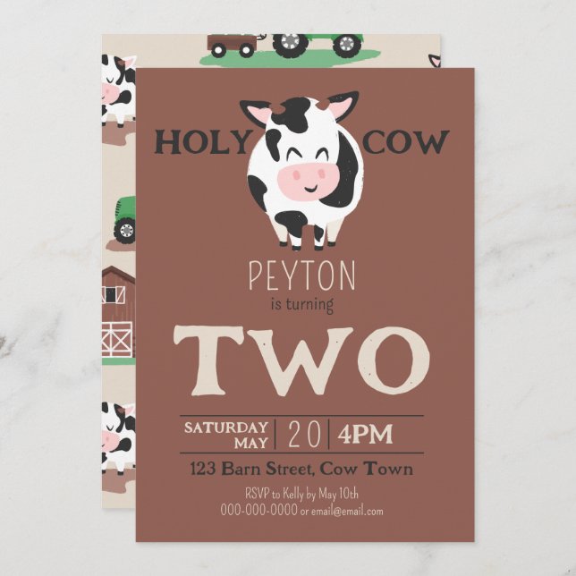 Convite Santa Festa de Fazenda de Vaca (Frente/Verso)