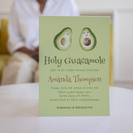 Convite Santa Guacamole Avocado Pais Fiesta Chá de fraldas
