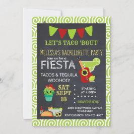 Convite Santa Guacamole Tacos e Tequila Bachelorette