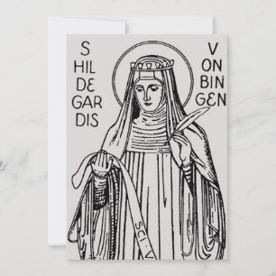 Convite Santa Hildegarda de Bingen abadessa beneditina