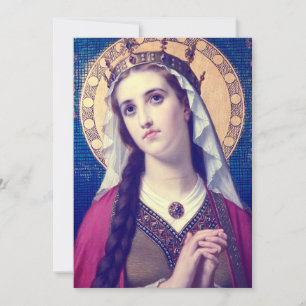 Convite Santa Isabel da Hungria Estilo Romântico Premium