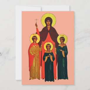 Convite Santa Sofia e Suas Filhas As Virtudes Eternas
