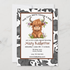 Convite Santa vaca, estamos tendo um bebê