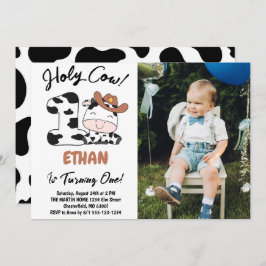 Convite Santa vaca, eu sou um primeiro aniversario