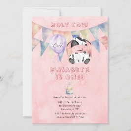 Convite Santa Vaca Garota 1rua. Festa de aniversário