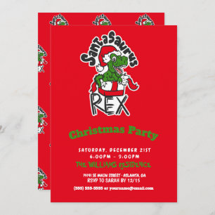 Convite Santasaurus Rex