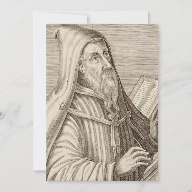 Convite Santo Agostinho de Hipona Doutor da Igreja (Frente)