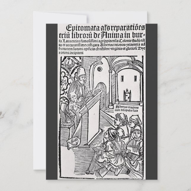 Convite Santo Alberto Magno Doutor da Igreja (Frente)