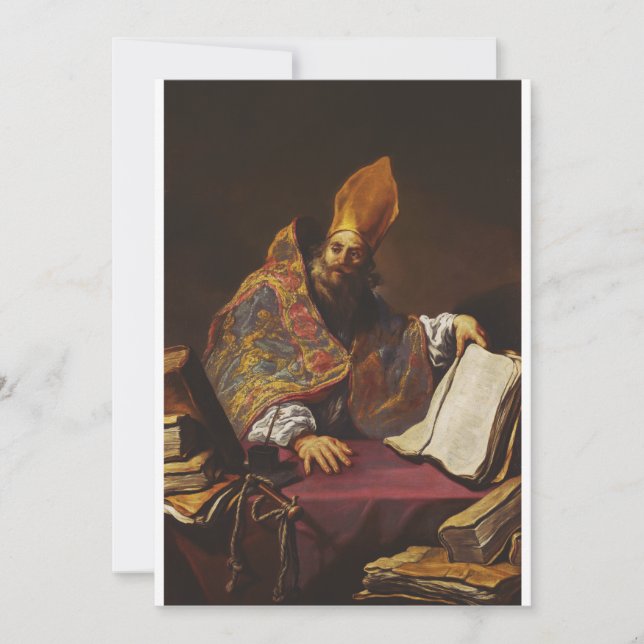 Convite Santo Ambrósio Pai da Igreja Católica (Frente)