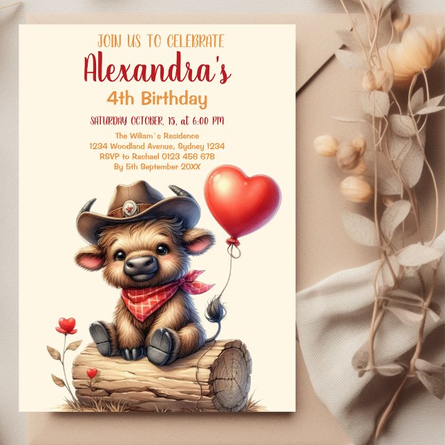 Convite Santo aniversário da vaca (Criador carregado)