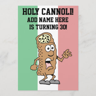 Convite Santo Cannoli Italiano Fazendo 30 Anos Bandeira da