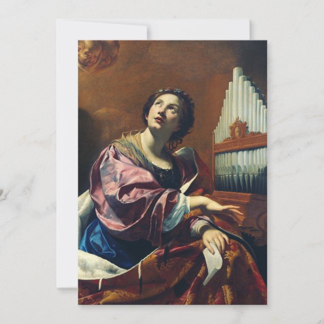 Convite Santo Cecilia por Simon Vouet (Frente)