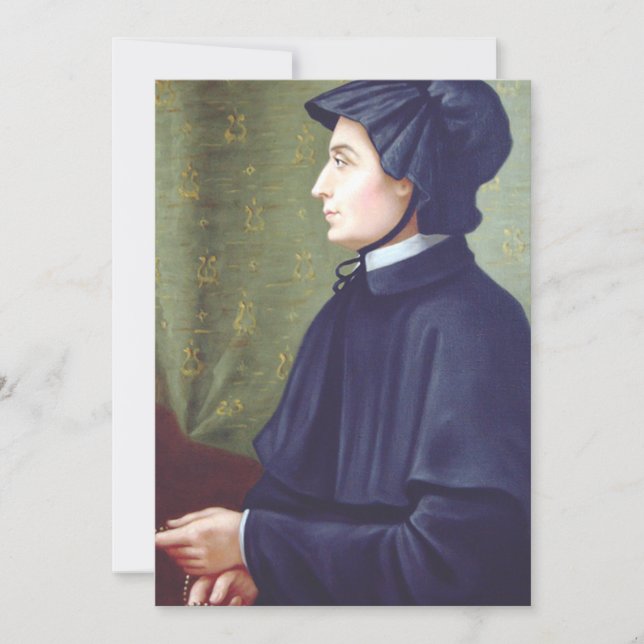 Convite Santo Elizabeth Ann Seton (Frente)