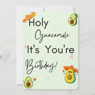 Convite Santo guacamole é o seu aniversário!