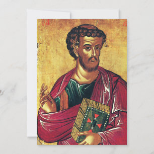 Convite Santo Luke, o ícone ortodoxo evangelista