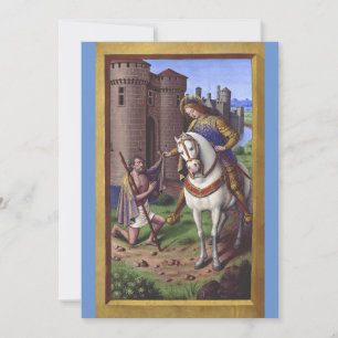 Convite Santo Martin de Tours cortando seu manto em dois