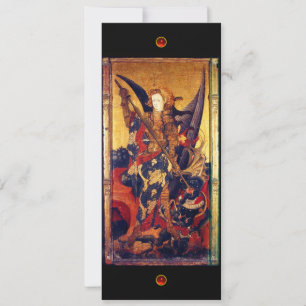 Convite Santo Michael Vanguishing, rubi vermelho