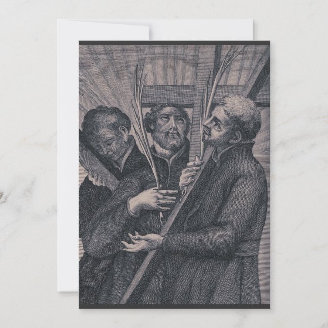 Convite Santo Paulo Miki evangelista católico japonês (Frente)