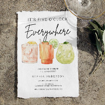 São cinco O'Clock em todos os lugares da festa de