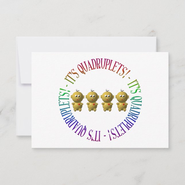 Convite São quadrupletas! (Frente)