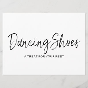 Convite Sapatos de Dança de Casamento Letreiro Elegante