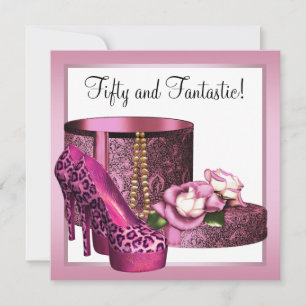 Convite Sapatos de salto alto rosa para mulheres Leopard 5