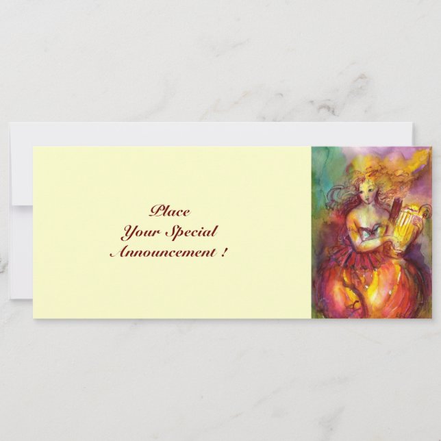 Convite SAPHO, vermelho brilhante amarelo verde (Frente)