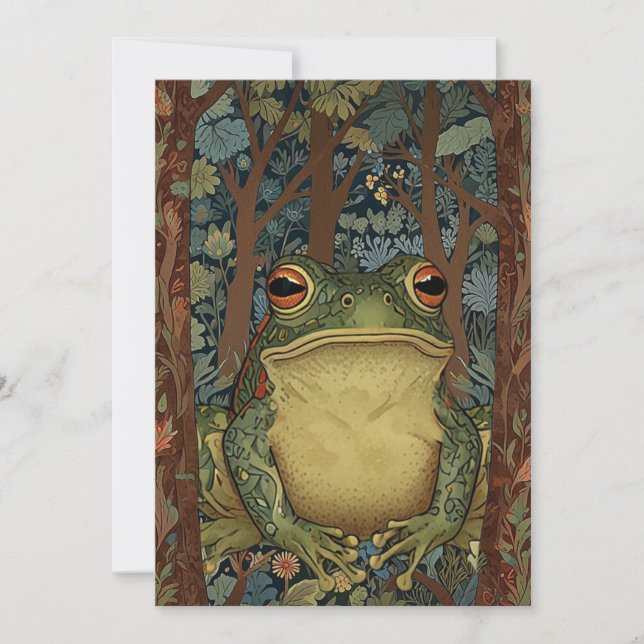 Convite Sapo da floresta Vintage boho (Frente)