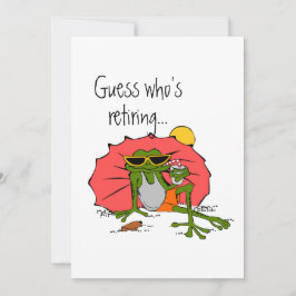 Convite Sapo de desenho animado na Praia Retirement Party