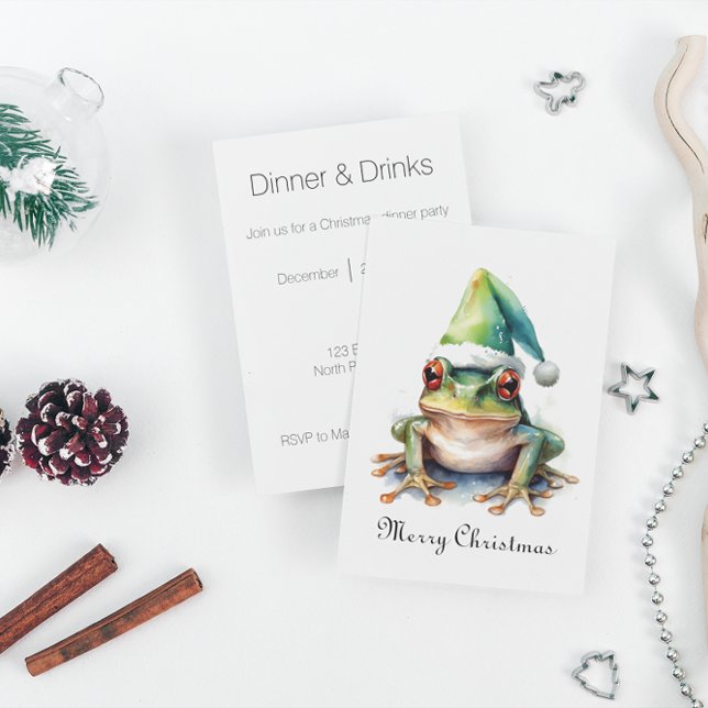 Convite Sapo de Natal Frolic, personalizado (Criador carregado)