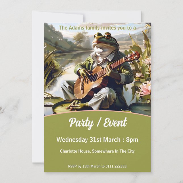 Convite Sapo Minstrel Party/Evento (Frente)