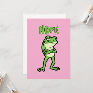 Convite Sapo Sassy Engraçado Não, Sapinhos Mal-humorados I