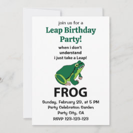 Convite Sapo Só Tomar Um Sapo De Leitura Aniversário